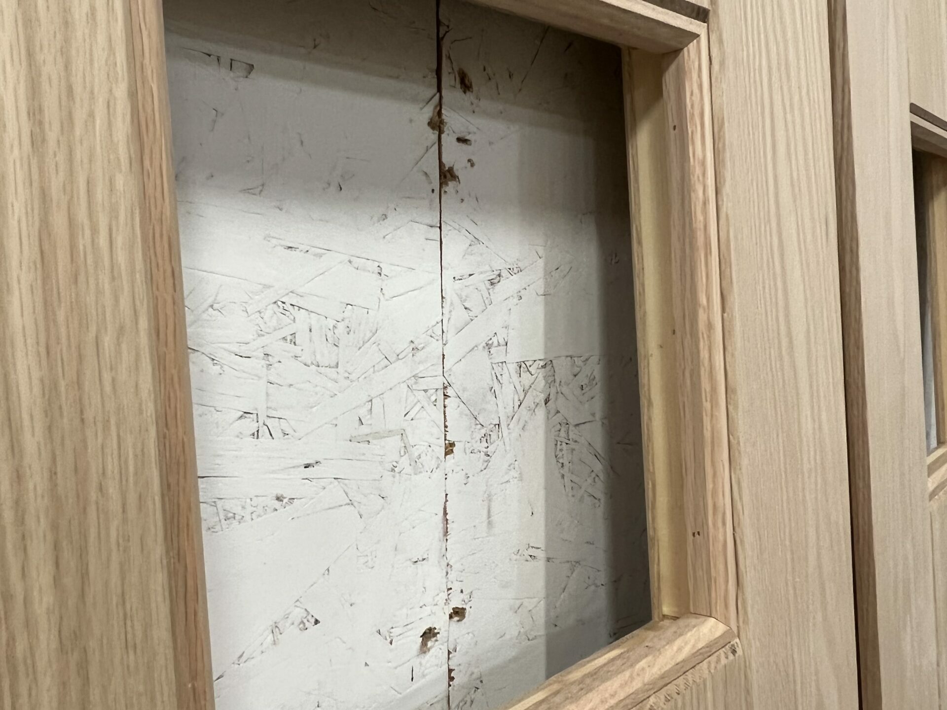 Close-Up Raw University Gothic Top Door Space for Leaded Glass