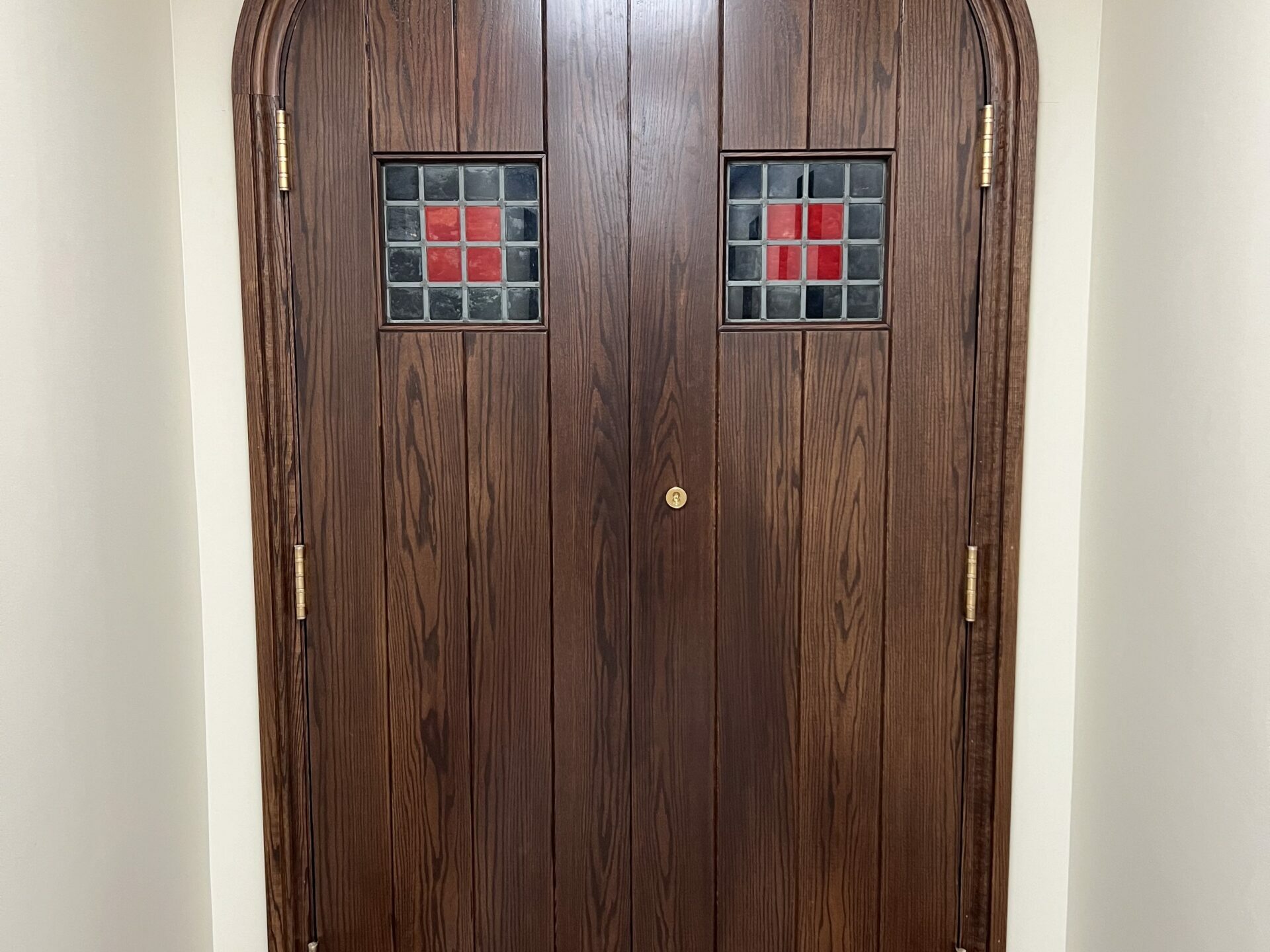 University Interior Gothic Top Doors Installed - View from Hallway