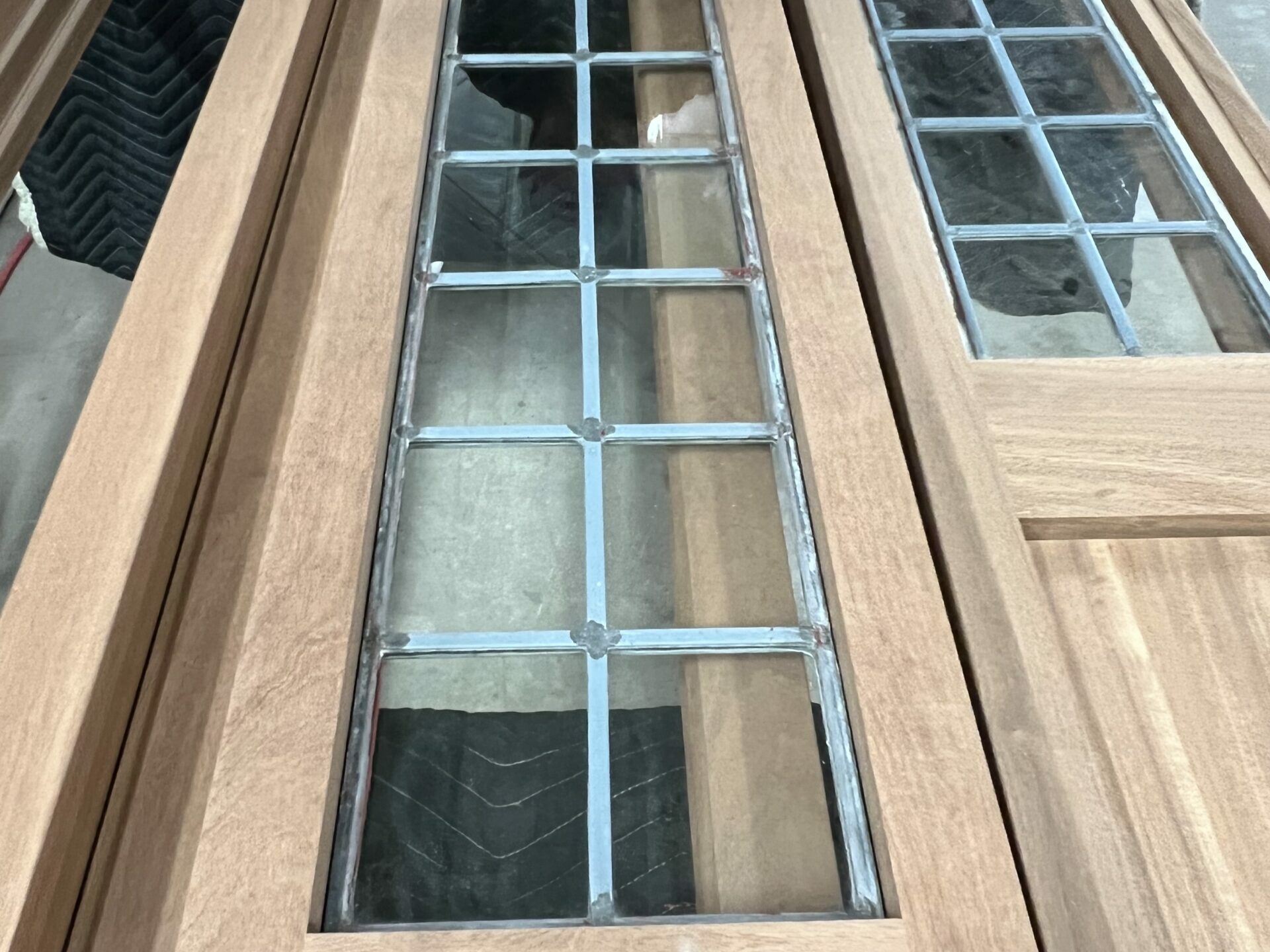 University Leaded Glass Transom and Sidelite