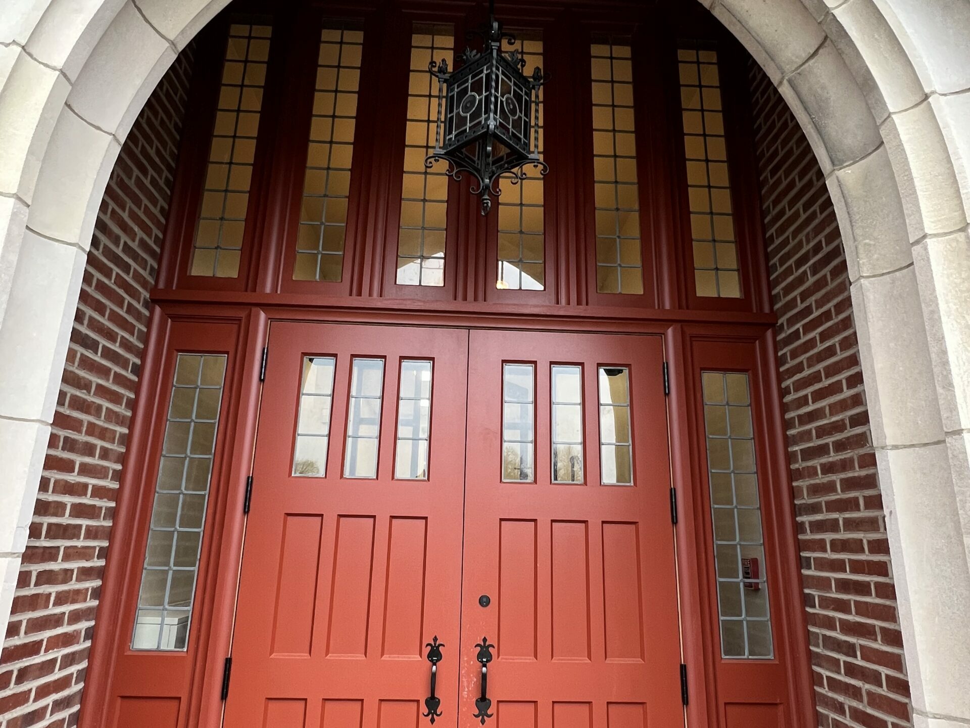 University Entry Doors Installed - Exterior View
